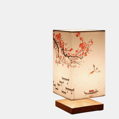 Lampe de Table Ambiance Japonaise et Scandinave Electro Paris Fleur Rouge