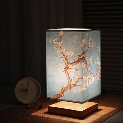 Lampe de Table Ambiance Japonaise et Scandinave Electro Paris Fleur Bleue