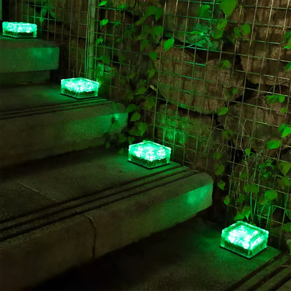 Lampes Solaires LED en Forme de Brique de Glace Carrée pour Extérieur Lumière extérieure Electro Paris