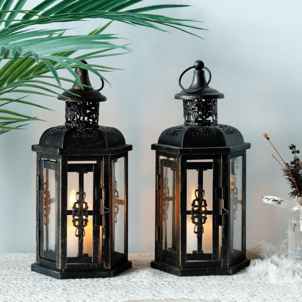 Lanternes Scandinaves – Bougies Vintage en Fer Noir Home and decoration Electro Paris