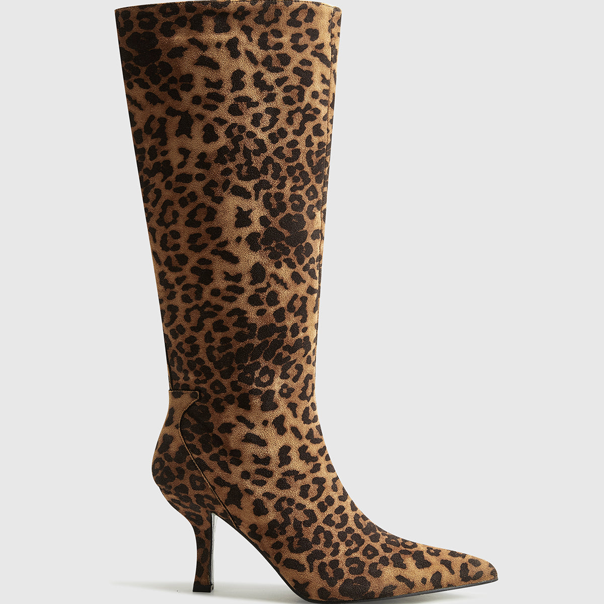 Bottes Hautes Léopard Pour Femmes À Bout Pointu Et Talon Moyen – Élégantes Et Confortables Fashion & Apparel Electro Paris