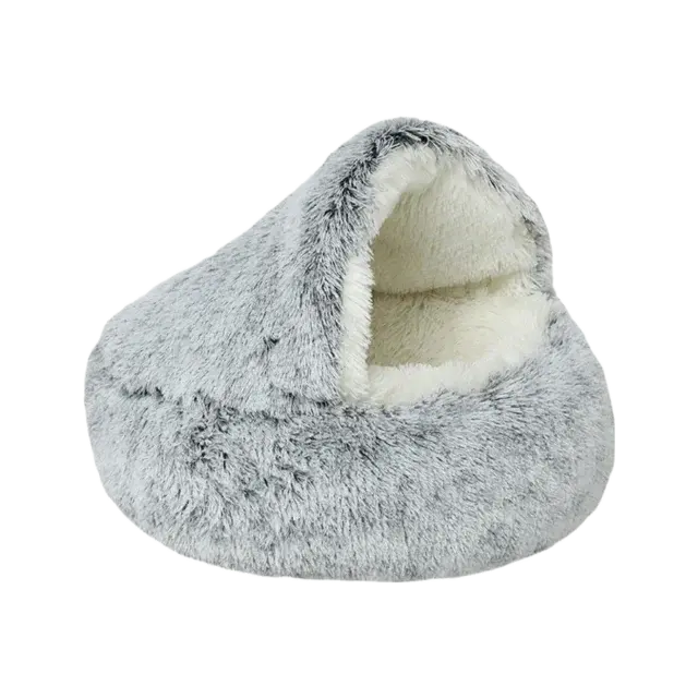 Lit Peluche en Forme de Donut pour Animaux – Lit Apaisant Anti-Anxiété pour Chiens et Chats Lits pour animaux de compagnie Electro Paris