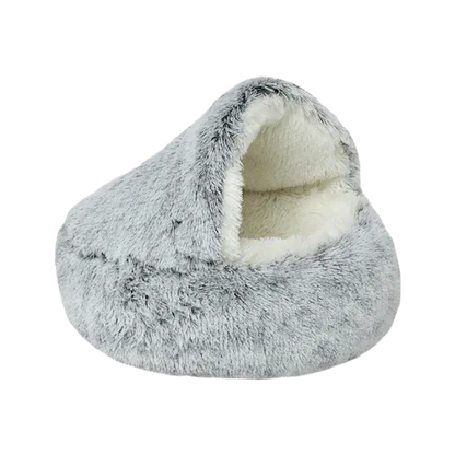 Lit Peluche en Forme de Donut pour Animaux – Lit Apaisant Anti-Anxiété pour Chiens et Chats Lits pour animaux de compagnie Electro Paris