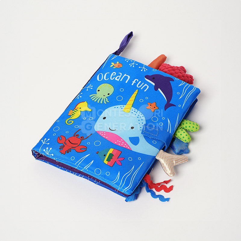 Livre d'Éveil Contrasté pour Nouveau-Nés – Jouet Sensoriel Doux Noir et Blanc pour le Jeu sur le Ventre Jouets pour bébés Electro Paris Océan