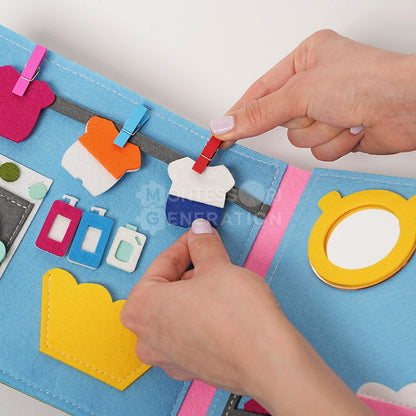 Livre d'Éveil Interactif pour Tout-Petits – Livre Sensoriel Montessori pour le Développement Éducation de la petite enfance Electro Paris