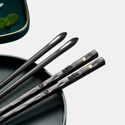 Lot de 5 Paires de Baguettes Élégantes – Art de la Table Raffiné Chopsticks Electro Paris Noir