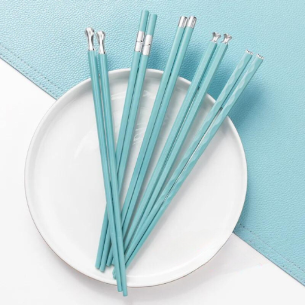 Lot de 5 Paires de Baguettes Élégantes – Art de la Table Raffiné Chopsticks Electro Paris Bleu
