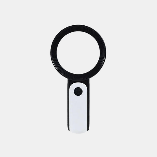 Loupe à Main avec 12 Lumières LED – Loupe de Lecture 30x pour Petits Caractères Loupes Electro Paris