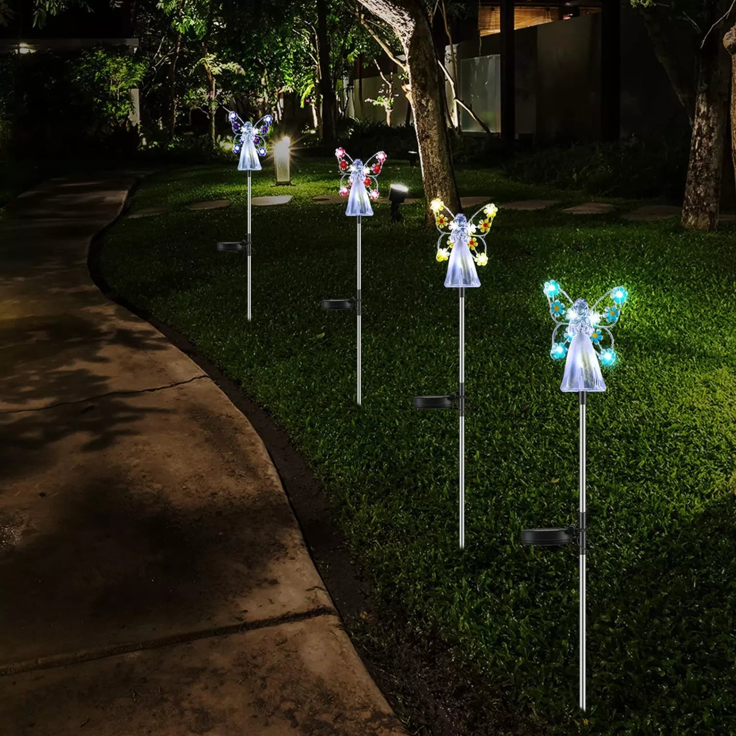 Lumières Solaires d'Ange pour Jardin – Lampe Piquet de Mémorial LED Étanche Éclairage extérieur Electro Paris