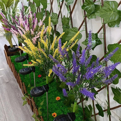 Lumières Solaires Lavande pour Décor de Jardin – Lampes Piquet à Fleurs LED Étanche Éclairage extérieur Electro Paris