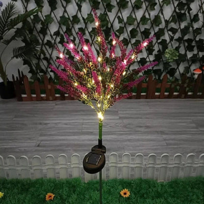Lumières Solaires Lavande pour Décor de Jardin – Lampes Piquet à Fleurs LED Étanche Éclairage extérieur Electro Paris Rose-Rouge Lavande