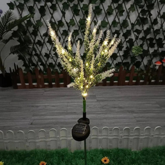 Lumières Solaires Lavande pour Décor de Jardin – Lampes Piquet à Fleurs LED Étanche Éclairage extérieur Electro Paris Blanc Lavande