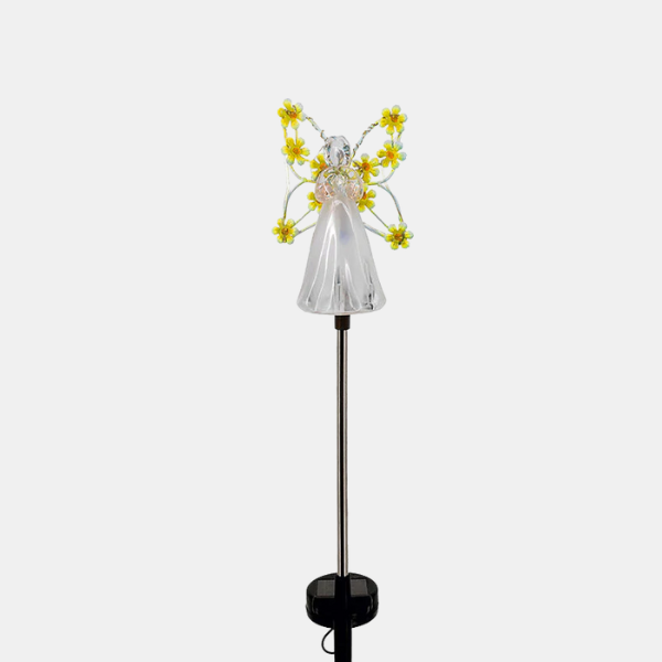 Lumières Solaires d'Ange pour Jardin – Lampe Piquet de Mémorial LED Étanche Éclairage extérieur Electro Paris Jaune