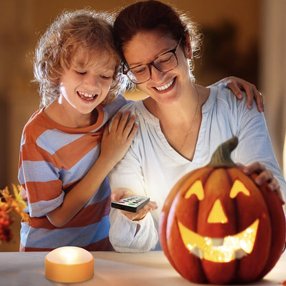 Lumières LED sans Flamme pour Citrouille – Lot de 12 Bougies à Piles pour Jack-O'-Lantern Décorations saisonnières Electro Paris