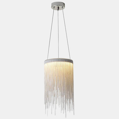 Suspension Moderne à Chaînes – Design Élégant avec Pampille en Aluminium Pendentif chaîne Electro Paris