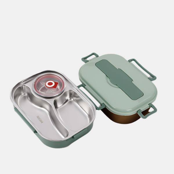 Lunchbox Isotherme – Acier Inoxydable et Pratique New3 Electro Paris Vert