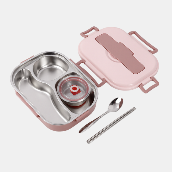 Lunchbox Isotherme – Acier Inoxydable et Pratique New3 Electro Paris Rose