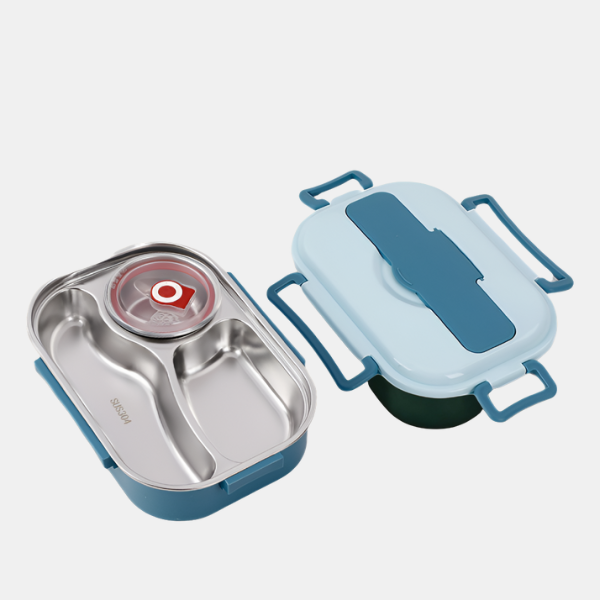 Lunchbox Isotherme – Acier Inoxydable et Pratique New3 Electro Paris Bleu