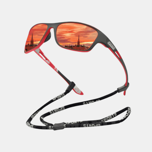Lunettes de Soleil de Sport Polarisées pour Homme & Femme – Lunettes Légères Protection UV pour Vélo & Course Lunettes de soleil Electro Paris Rouge Feu Rouge Feu