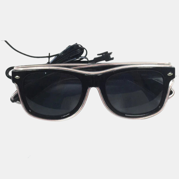 Lunettes de Soleil LED – Éclairage Festif pour Soirées et Raves LED Glow Sunglasses Electro Paris Blanc 2