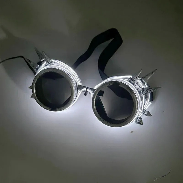 Lunettes de Soleil LED – Éclairage Festif pour Soirées et Raves LED Glow Sunglasses Electro Paris Blanc 6