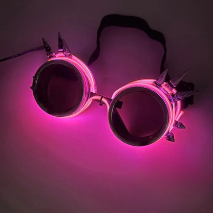 Lunettes de Soleil LED – Éclairage Festif pour Soirées et Raves LED Glow Sunglasses Electro Paris Rose 6