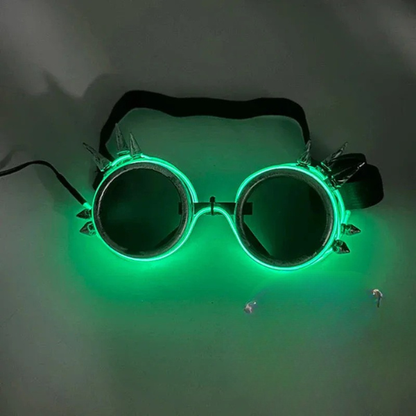 Lunettes de Soleil LED – Éclairage Festif pour Soirées et Raves LED Glow Sunglasses Electro Paris Vert 6