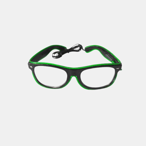 Lunettes de Soleil LED – Éclairage Festif pour Soirées et Raves LED Glow Sunglasses Electro Paris Vert 5