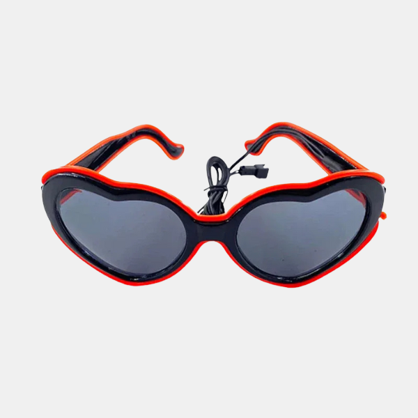 Lunettes de Soleil LED – Éclairage Festif pour Soirées et Raves LED Glow Sunglasses Electro Paris Rouge 3