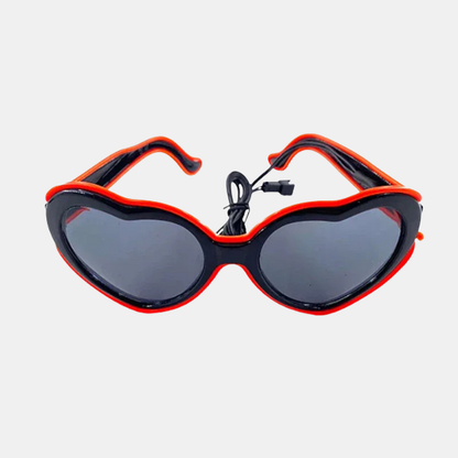 Lunettes de Soleil LED – Éclairage Festif pour Soirées et Raves LED Glow Sunglasses Electro Paris Rouge 3