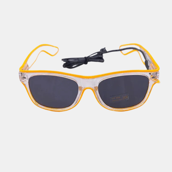 Lunettes de Soleil LED – Éclairage Festif pour Soirées et Raves LED Glow Sunglasses Electro Paris Jaune 1