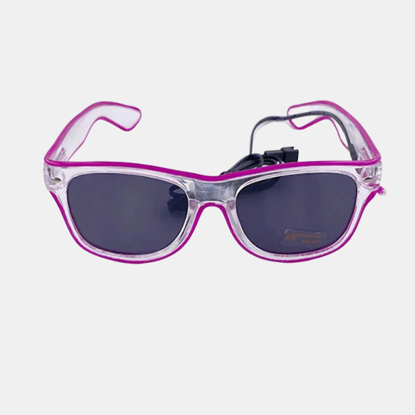 Lunettes de Soleil LED – Éclairage Festif pour Soirées et Raves LED Glow Sunglasses Electro Paris Violet 1