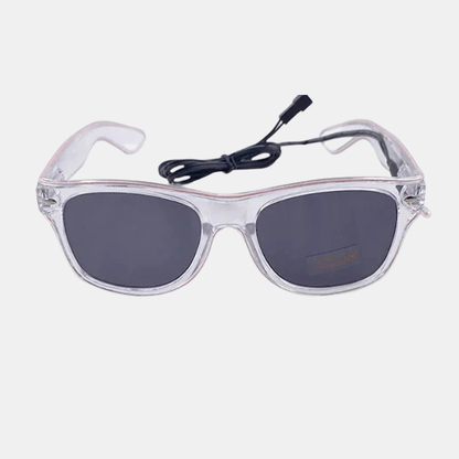 Lunettes de Soleil LED – Éclairage Festif pour Soirées et Raves LED Glow Sunglasses Electro Paris Blanc 1