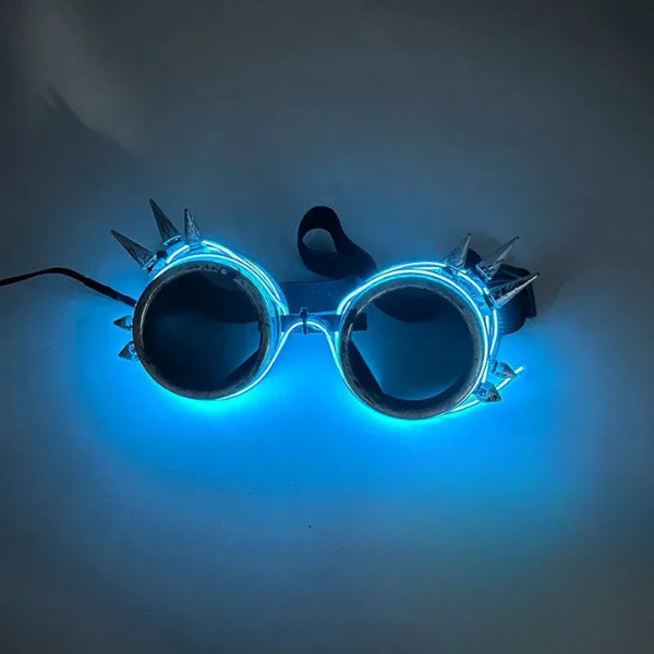 Lunettes de Soleil LED – Éclairage Festif pour Soirées et Raves LED Glow Sunglasses Electro Paris Bleu 6