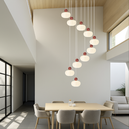 Lustre Art Déco en Spirale pour Hauts Plafonds et Éclairage d'Escalier Lustres Electro Paris