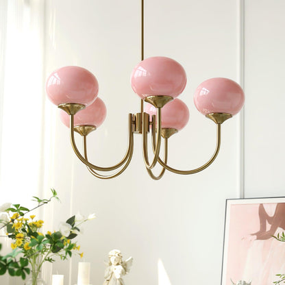 Lustre Moderne En Verre Rose Pour Salle à Manger Lampe suspendue Electro Paris