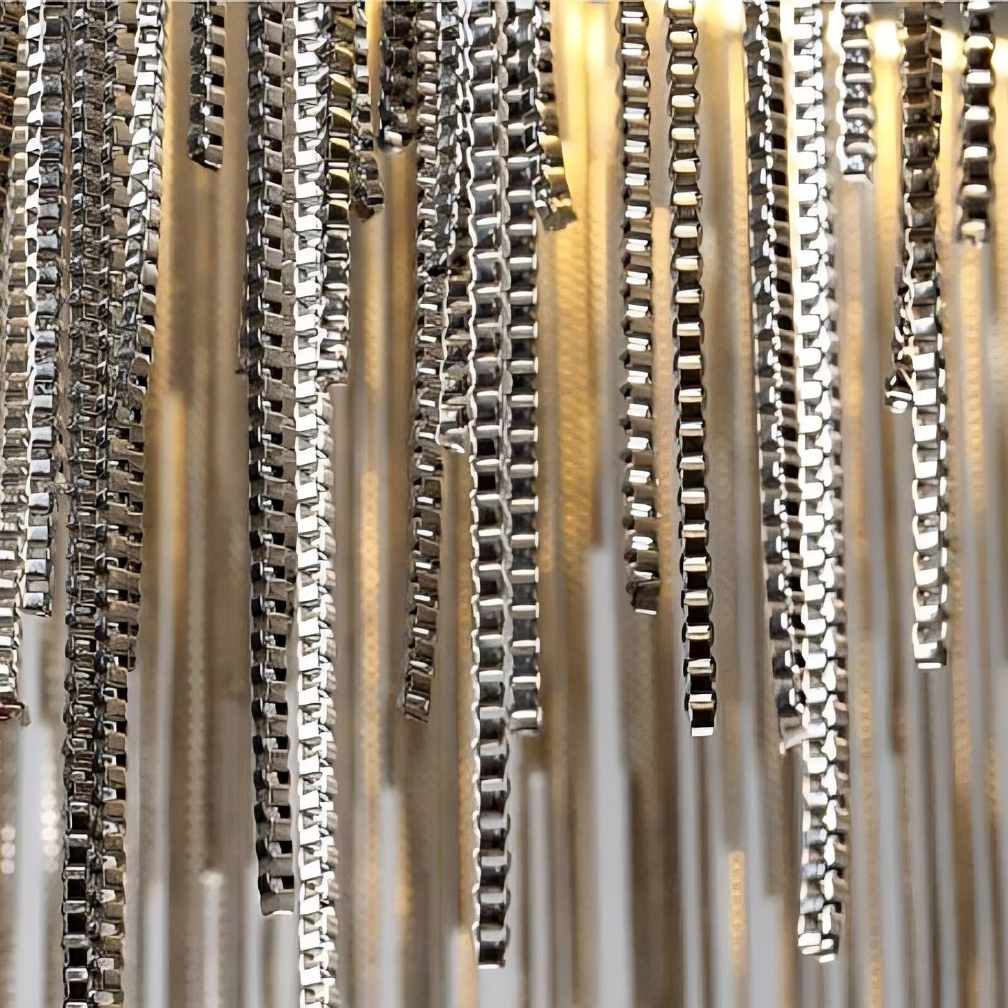 Chandelier Moderne en Acier Inoxydable à Franges – Suspension LED de Luxe Lampe suspendue Electro Paris