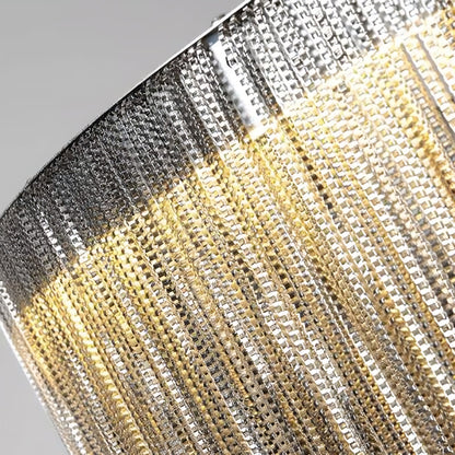 Chandelier Moderne en Acier Inoxydable à Franges – Suspension LED de Luxe Lampe suspendue Electro Paris