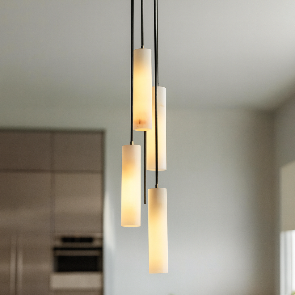 Lustre en Marbre Naturel – Élégance Sculpturale & Éclairage Intemporel Lustre en marbre Electro Paris