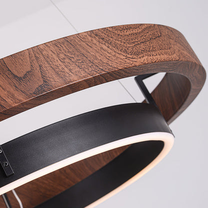 Lustre de plafond moderne avec double anneau et lumière LED douce Ceiling Lamp Electro Paris