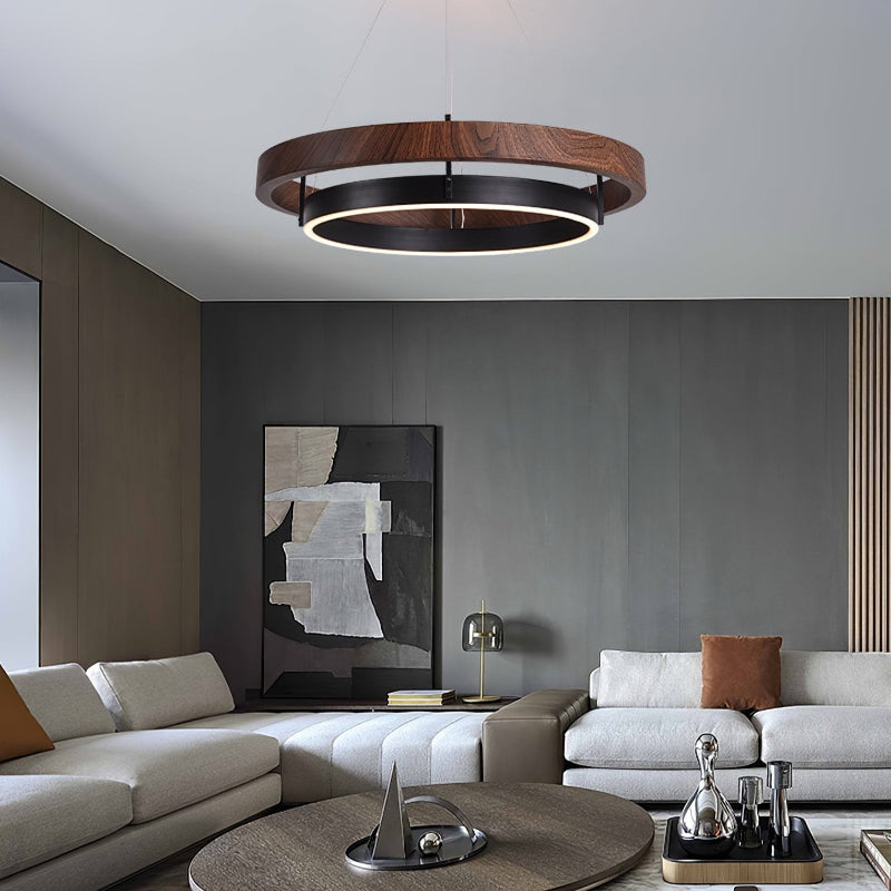 Lustre de plafond moderne avec double anneau et lumière LED douce Ceiling Lamp Electro Paris