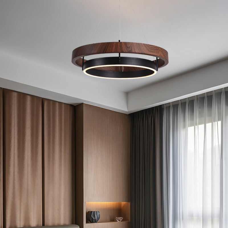 Lustre de plafond moderne avec double anneau et lumière LED douce Ceiling Lamp Electro Paris