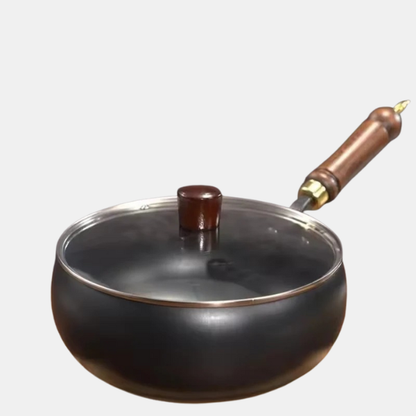 Marmite en Fonte Professionnelle – Cuisson Robuste et Durable Electro Paris 24cm Avec couvercle en verre