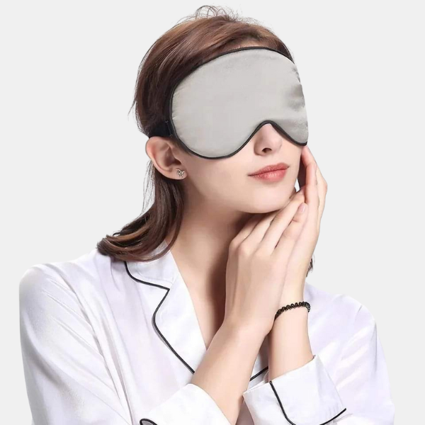 Masque de Sommeil 3D en Soie Naturelle Electro Paris Blanc