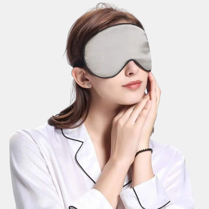 Masque de Sommeil 3D en Soie Naturelle Electro Paris Blanc