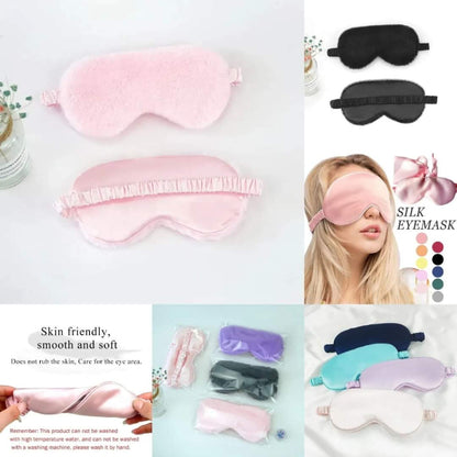 Masque de Sommeil 3D en Soie Naturelle Electro Paris Pêche