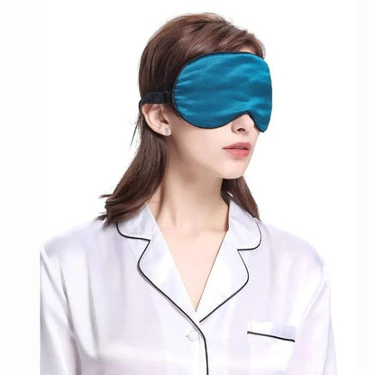 Masque de Sommeil 3D en Soie Naturelle Electro Paris Bleu foncé