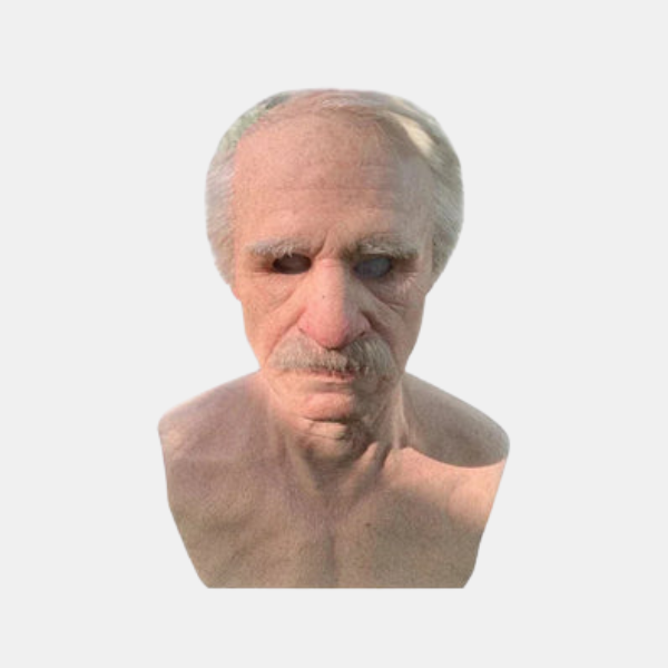 Masque de Vieil Homme Réaliste pour Halloween – Accessoire de Costume Effrayant en Latex Masques Electro Paris