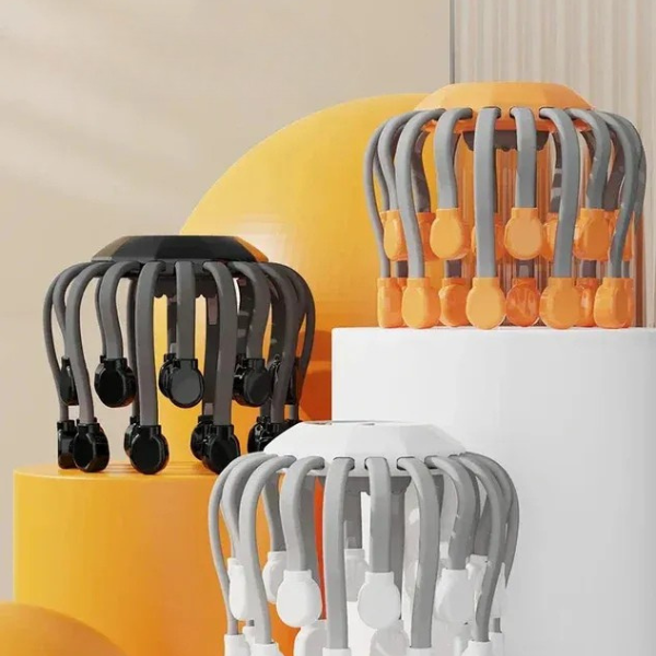 Massageur de Cuir Chevelu Premium à 20 Têtes – Vibration Relaxante et Thérapie par Lumière Rouge Scalp Massager Electro Paris