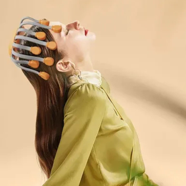 Massageur de Cuir Chevelu Premium à 20 Têtes – Vibration Relaxante et Thérapie par Lumière Rouge Scalp Massager Electro Paris